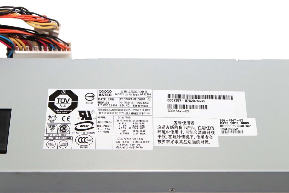 Блок Питания Sun 3001847-02 320W