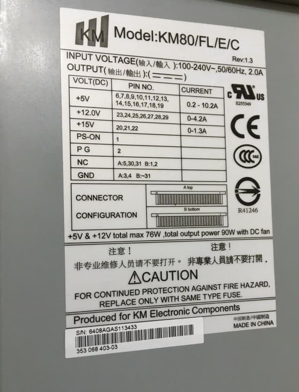 Резервный Блок Питания Dell KM80/FL/E/C 90W