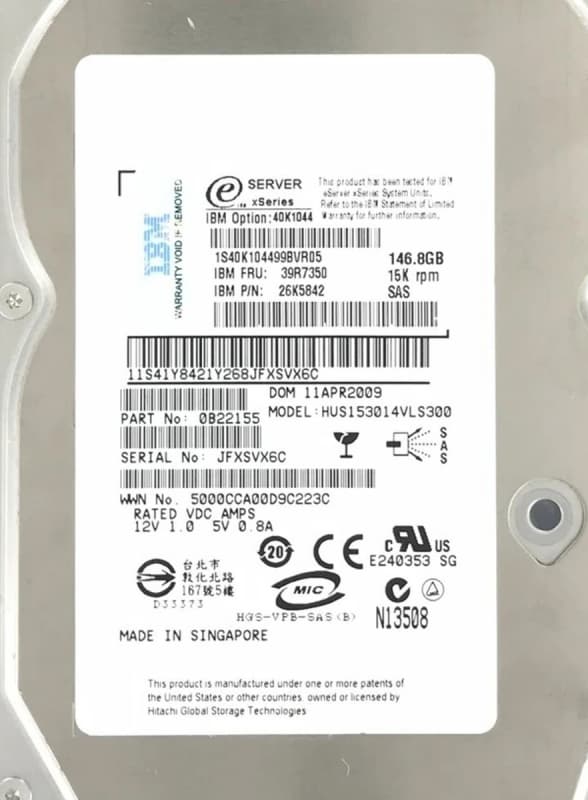 Жесткий диск IBM 0B22155 146,8Gb  SAS 3,5" HDD