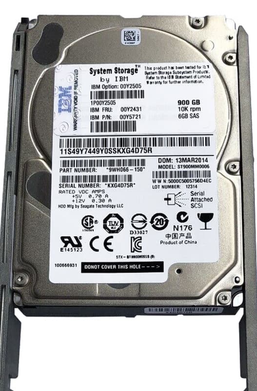 Жесткий диск IBM 00MJ147 900Gb  SAS 2,5" HDD