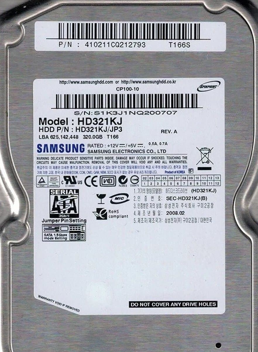 Жесткий диск Samsung 320Gb 7200 SATAII 3.5" HDD