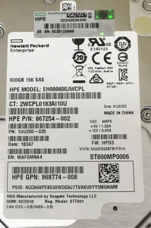 Жесткий диск HP EH000600JWCPL 600Gb 15000 SAS 2,5" HDD