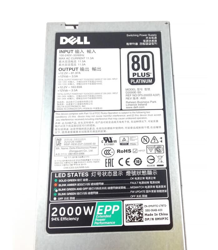 Блок Питания Dell MVP7C 2000W