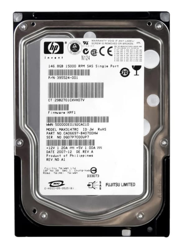 Жесткий диск HP CA06697-B40700HW 146Gb  SAS 3,5" HDD