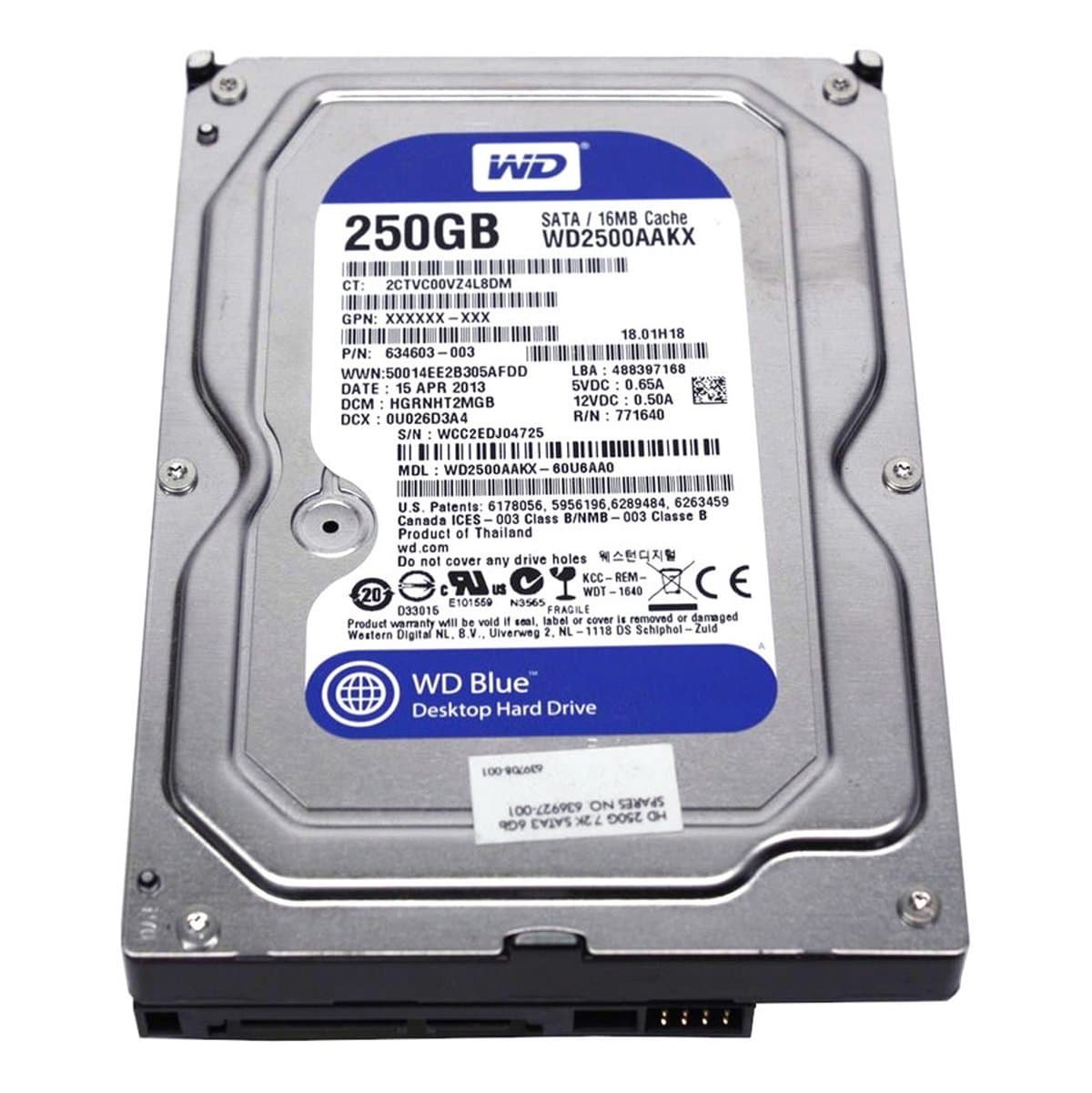 Жесткий диск HP 250Gb 7200 SATAIII 3.5" HDD 636927-001