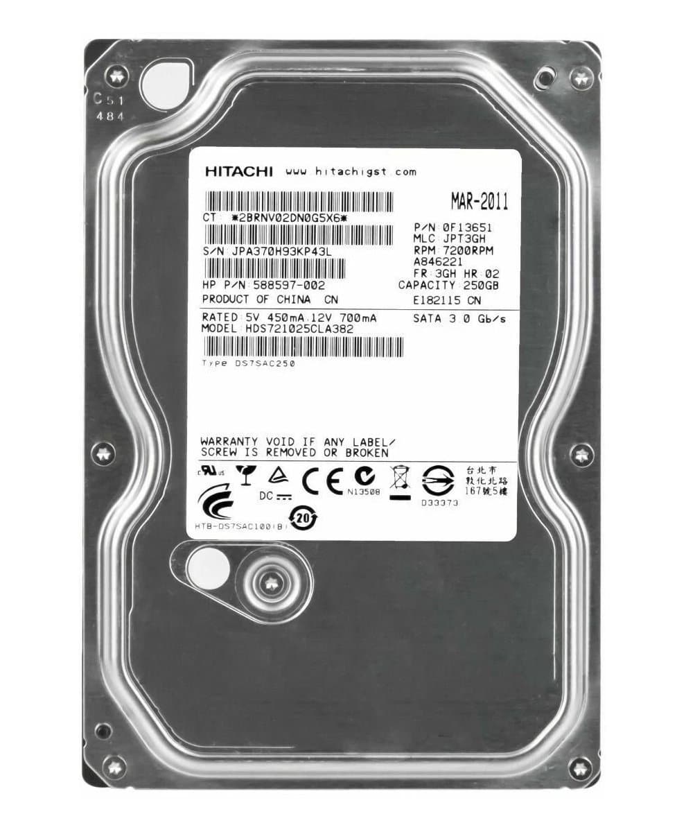 Жесткий диск HP 250Gb 7200 SATAII 3.5" HDD 588597-002