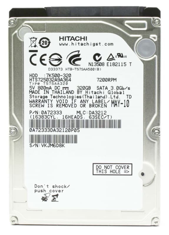 Жесткий диск Hitachi 0A72333 320Gb 7200 SATAII 2,5" HDD