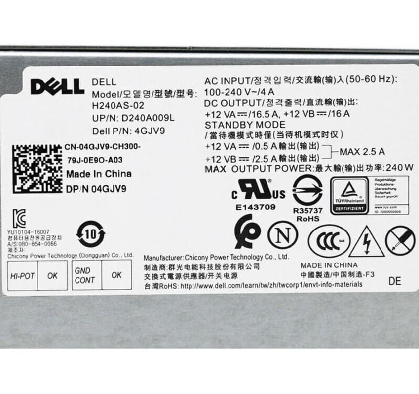 Блок Питания Dell H240AS-02 240W