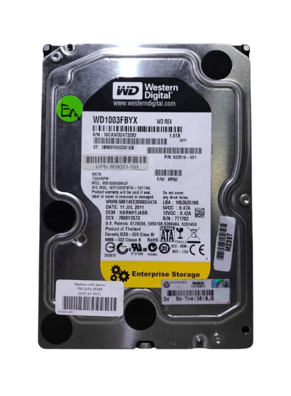 Жесткий диск HP 659031-B21 1Tb 7200 SATAII 3.5" HDD