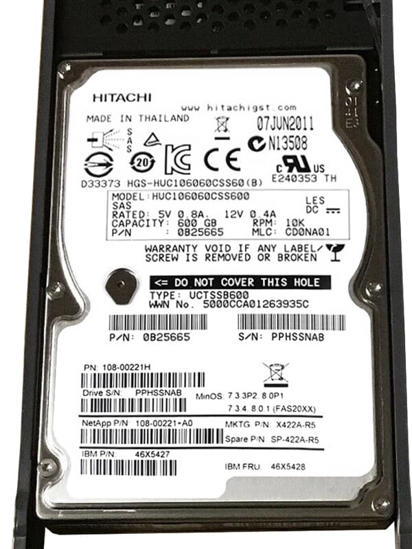 Жесткий диск Network Appliance 46X5427 600Gb  SAS 2,5" HDD