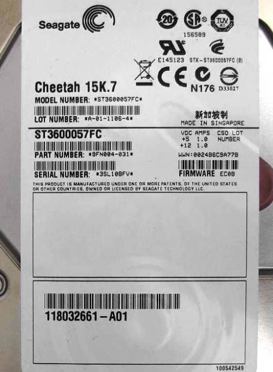 EMC 600Gb 15000 Fibre Channel 3.5" HDD 005048952