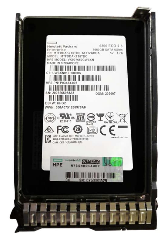 Жесткий диск HP P05316-001Y 7.68Tb SATAII 2,5" SSD