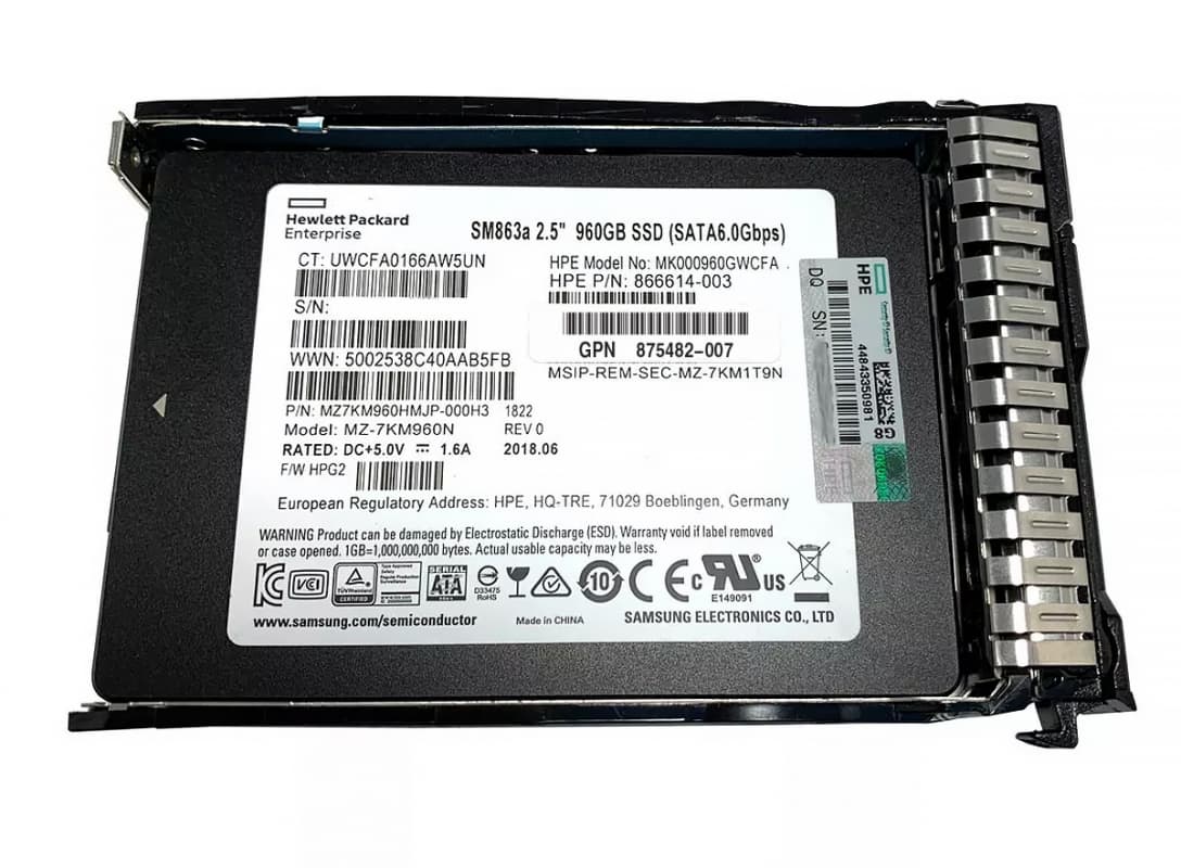 Жесткий диск HP 875482-007 960Gb SATAIII 2,5" SSD