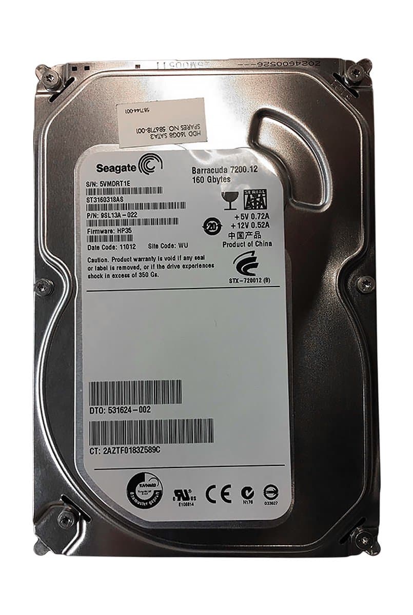 Жесткий диск HP 160Gb 7200 SATAII 3.5" HDD 587144-001