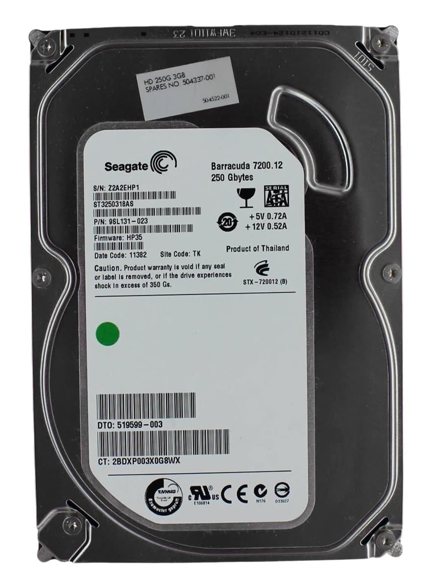 Жесткий диск HP 250Gb 7200 SATAII 3.5" HDD 504522-001