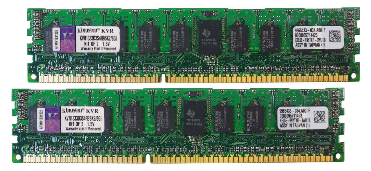 Оперативная память Kingston KVR1333D3S4R9SK2/8GI DDRIII 8Gb