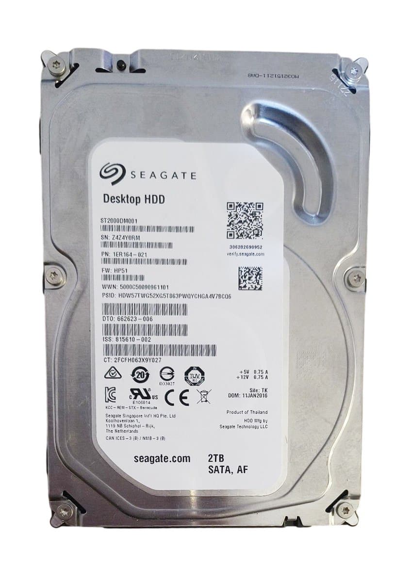 Жесткий диск Seagate 2Tb 7200 SATAIII 3.5" HDD 823030-001