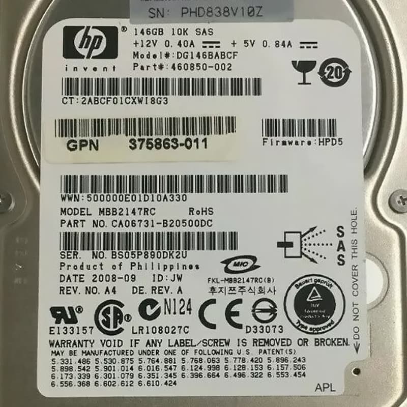 Жесткий диск HP CA06731-B20500DC 146Gb SAS 2,5" HDD