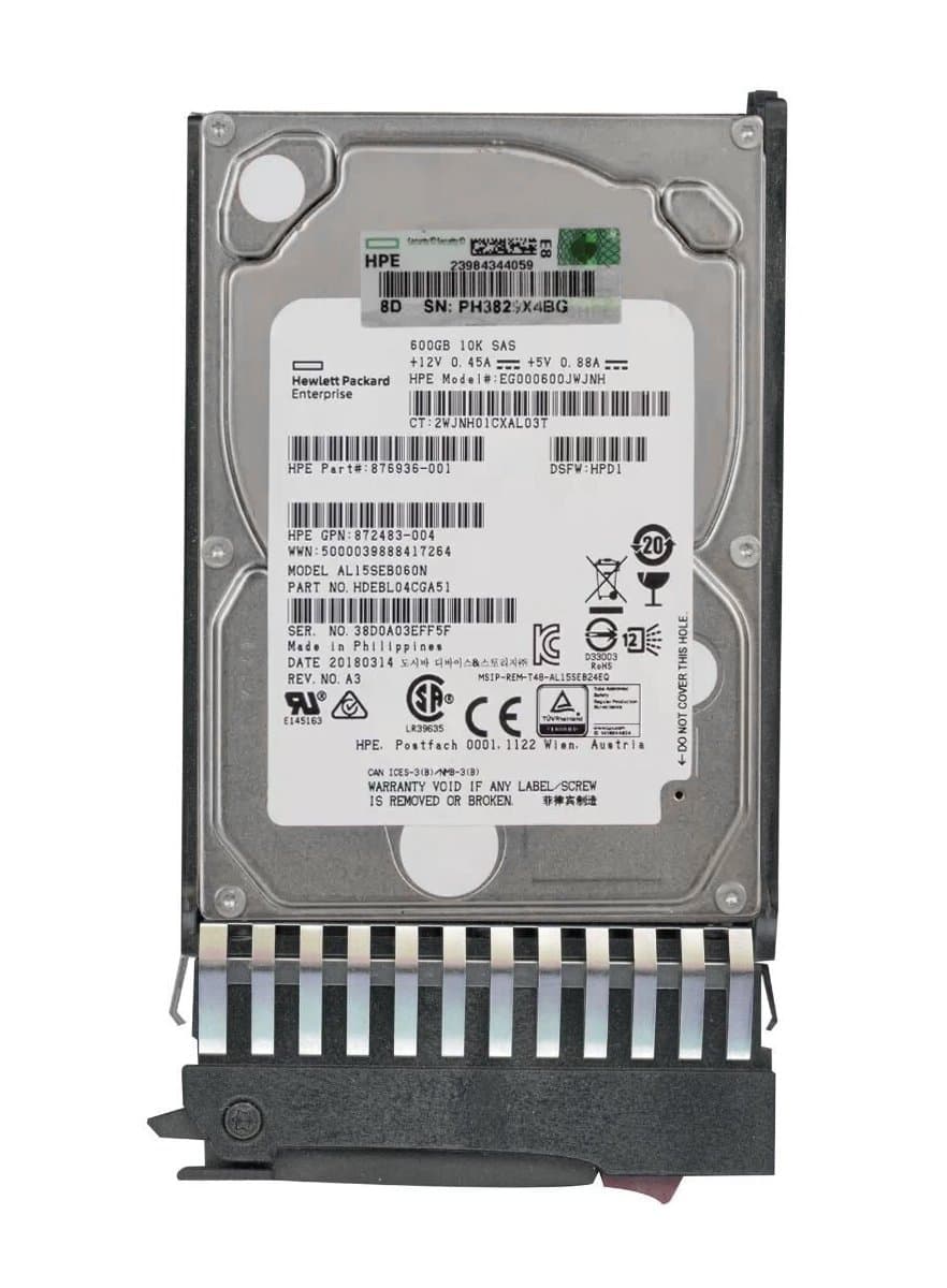 Жесткий диск HP 600Gb 10000 SAS 2.5" HDD 876936-001