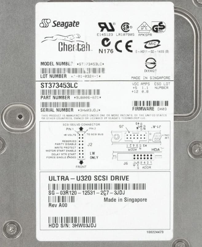 Жесткий диск Dell 3R120 73Gb U320SCSI 3.5" HDD