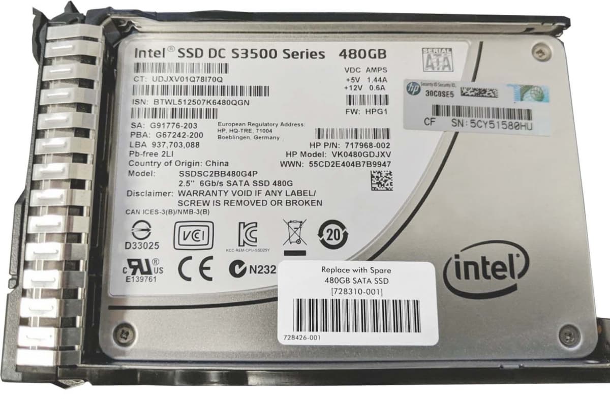 Жесткий диск HP 756669-B21 480Gb  SATAIII 2,5" SSD