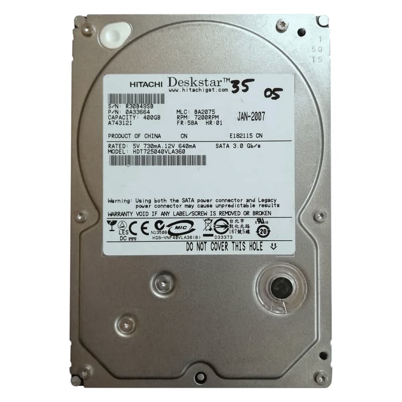 Жесткий диск Hitachi 0A33664 400Gb 7200 SATAII 3.5" HDD