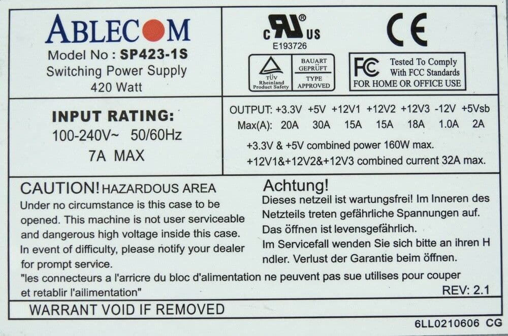 Блок Питания SuperMicro SP423-1S 420W