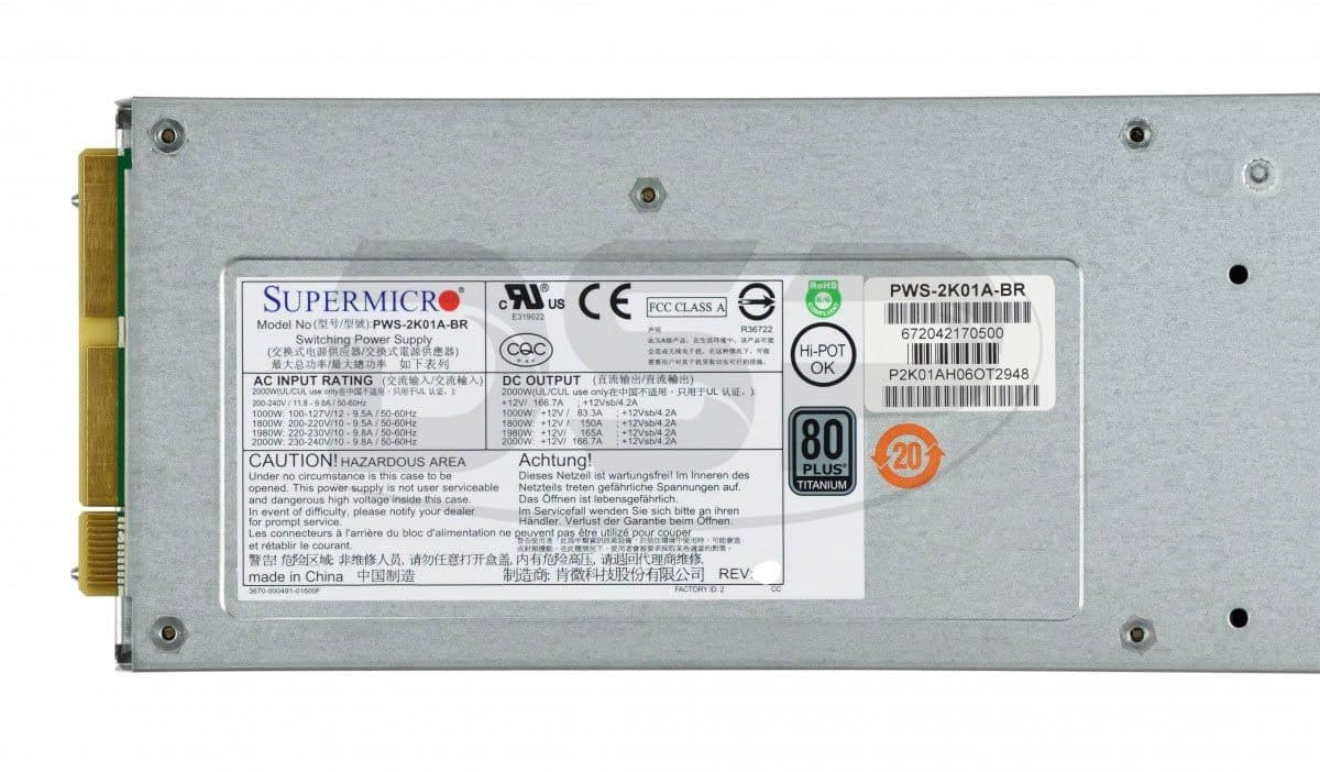 Блок Питания SuperMicro PWS-2K01A-BR 2000W