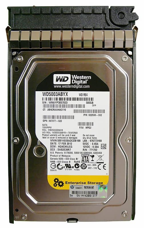 Жесткий диск HP WD5003ABYX-70WERA0 500Gb  SATAII 3,5" HDD