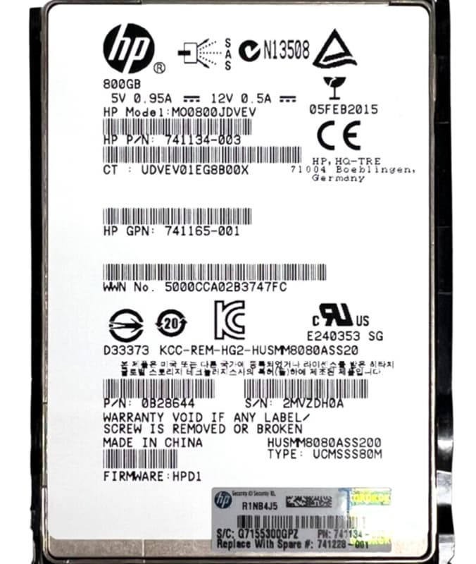 Жесткий диск HP 741165-001 800Gb SAS 2.5" SSD