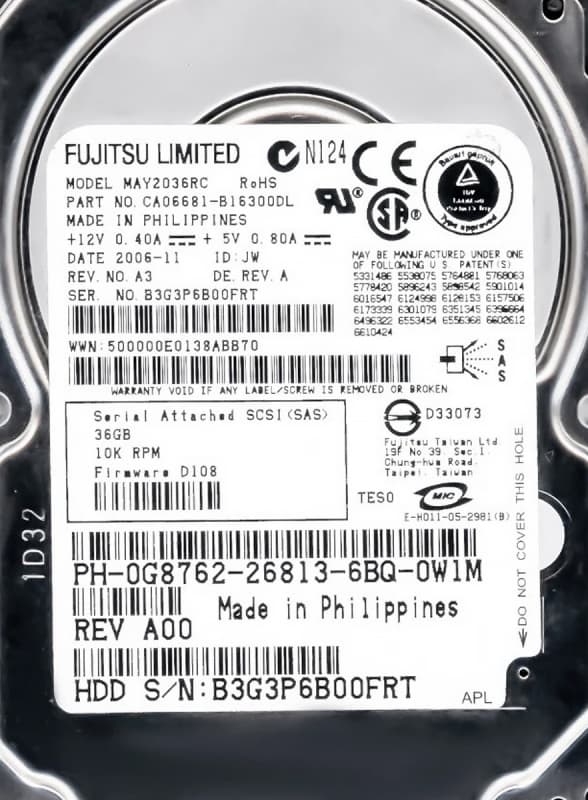 Жесткий диск Dell 0G8762 36Gb SAS 2,5" HDD