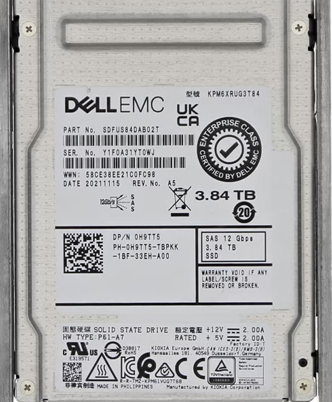Жесткий диск Dell SDFUS84DAB01T 3.84TB SAS 2,5" SSD