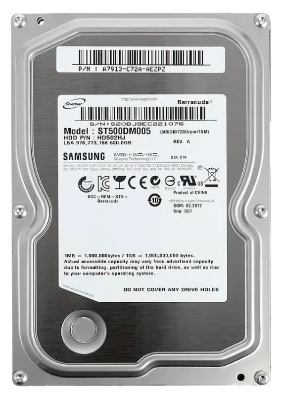 Жесткий диск Samsung ST500DM005 500Gb  SATAII 3,5" HDD