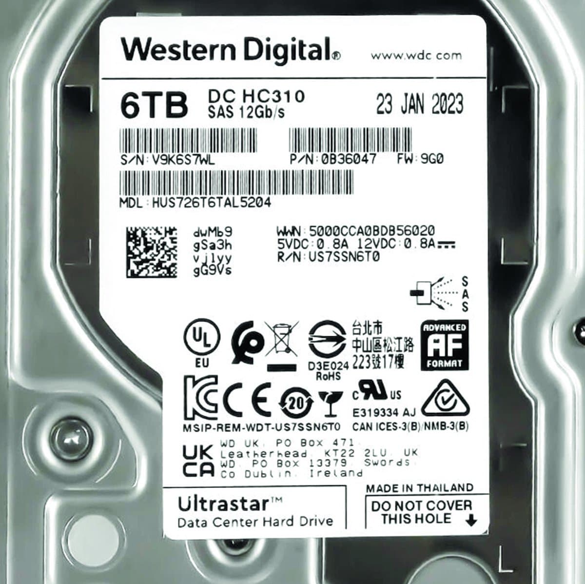 Жесткий диск HGST 6TB 7200 SAS 3.5" HDD HUS726T6TAL5204