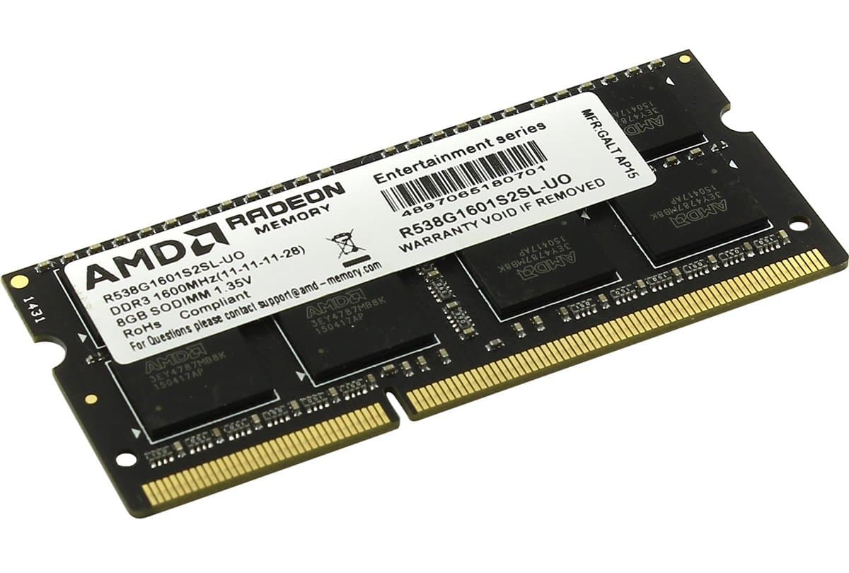 Оперативная память AMD DDRIII 8Gb R538G1601S2SL-UO
