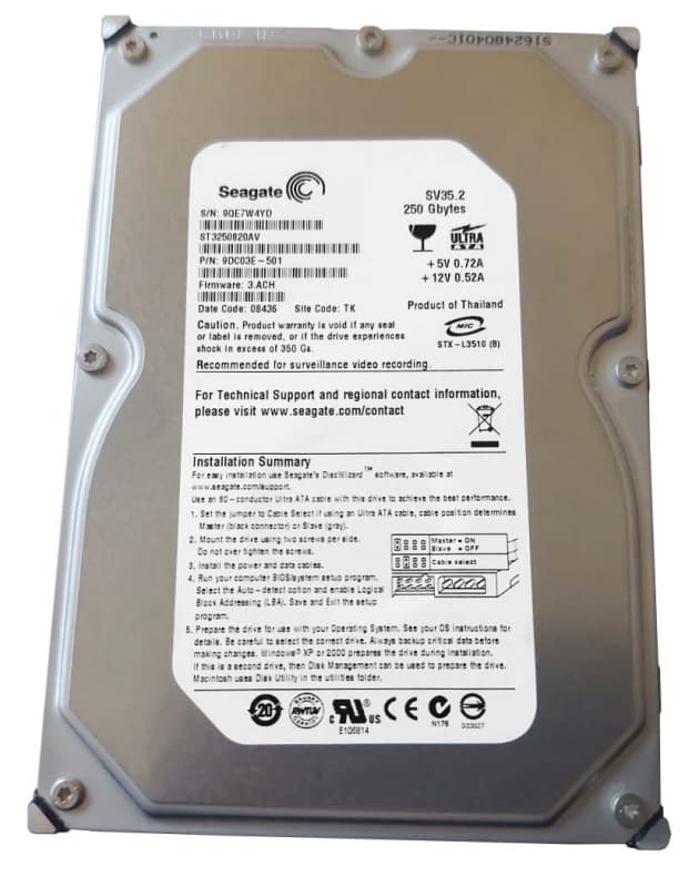 Жесткий диск Seagate 9DC03E 250Gb 7200 IDE 3.5" HDD