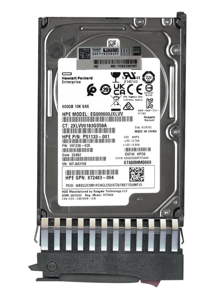 Жесткий диск HP 600Gb 10000 SAS 2.5" HDD P51133-001
