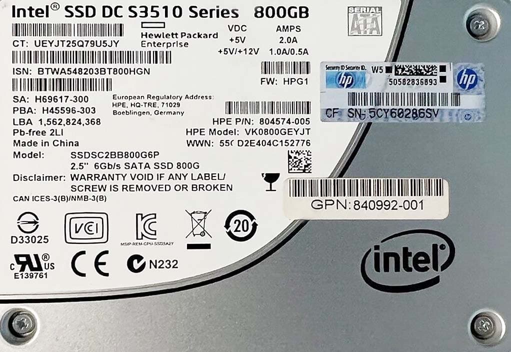 Жесткий диск HP 717968-003 800Gb  SATAIII 2,5" SSD