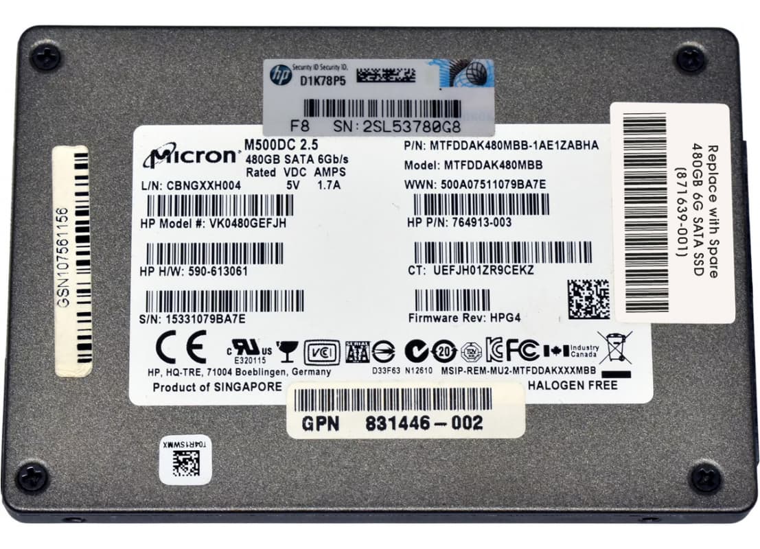 Жесткий диск HP 871639-001 480Gb SATAIII 2,5" SSD