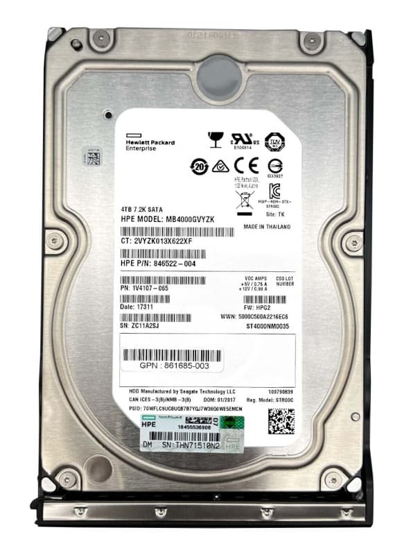 Жесткий диск HP 861683-B21 4Tb 7200 SATAIII 3.5" HDD