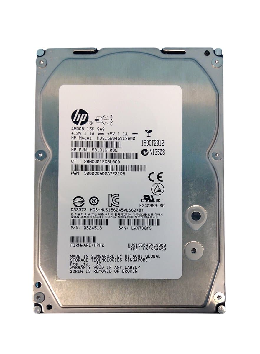Жесткий диск HP 450Gb 15000 SAS 3.5" HDD 581316-002
