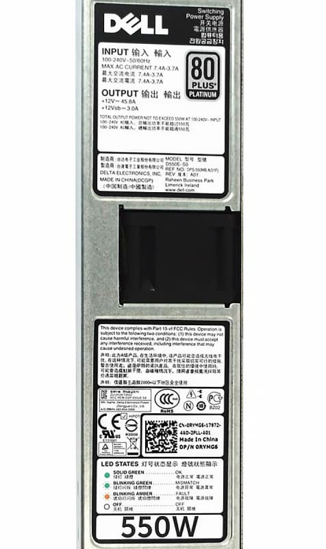 Резервный Блок Питания Dell 0RYMG6 550W