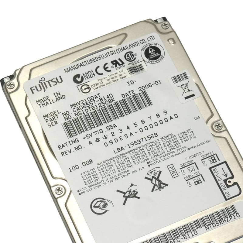 Жесткий диск Fujitsu CA06557-B31500SN 100Gb 4200 IDE 2,5" HDD