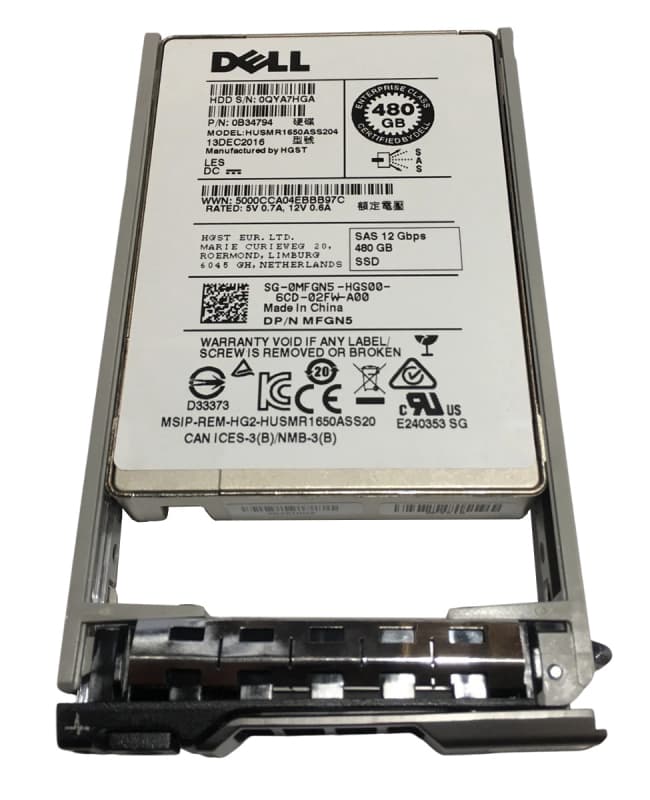 Жесткий диск Dell MFGN5 480Gb SAS 2,5" SSD