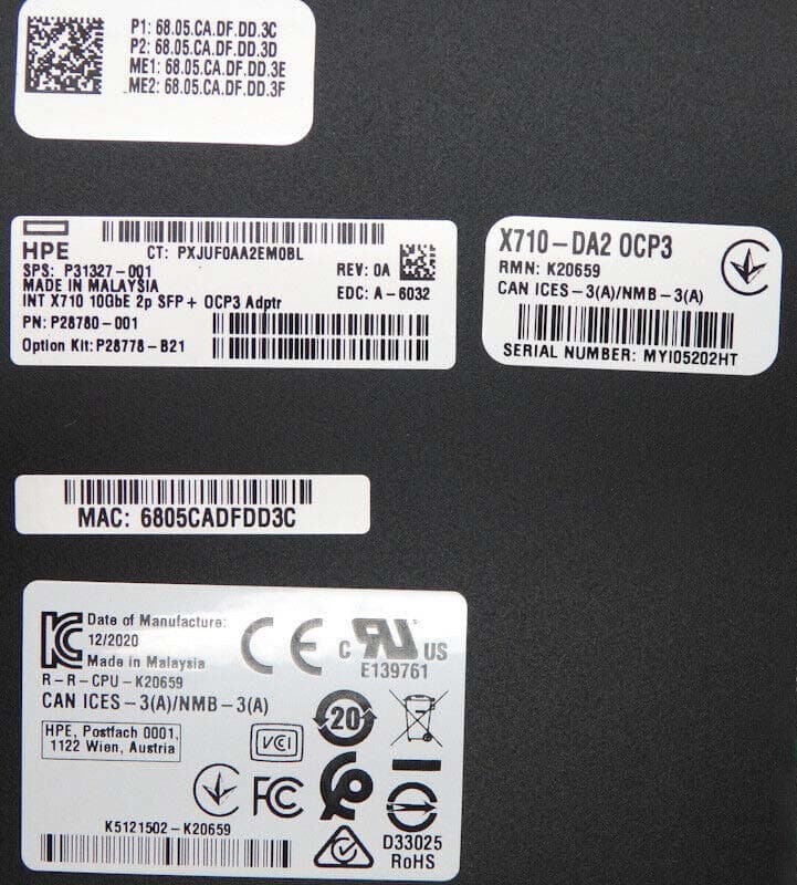 Сетевой Адаптер Intel X710-DA2 OCP3 10Gb