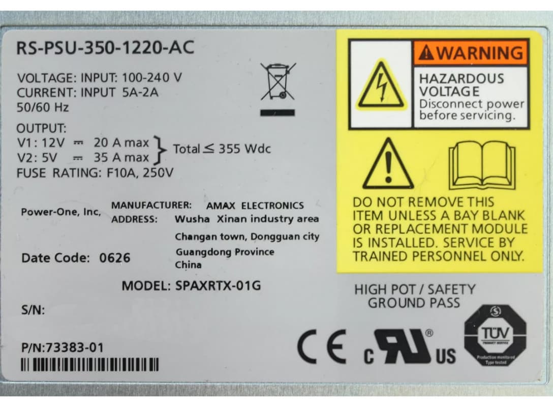 Резервный Блок Питания Xyratex SPAXRTX-01G 350W