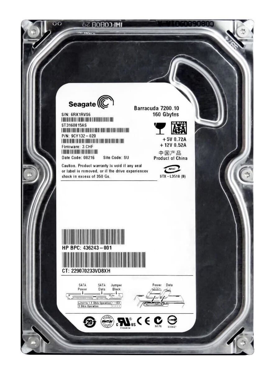 Жесткий диск HP 160Gb 7200 SATAII 3.5" HDD