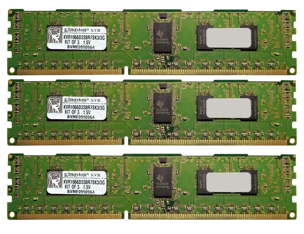 Оперативная память Kingston KVR1066D3S8R7SK3/3G DDRIII 3Gb