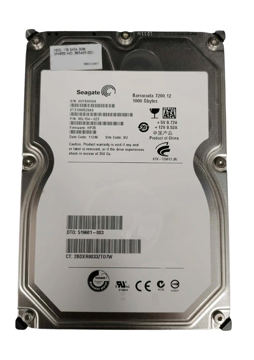 Жесткий диск HP 1Tb 7200 SATAII 3.5" HDD LQ037AA