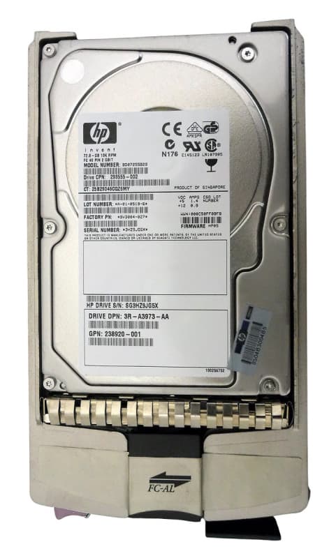 Жесткий диск HP 3R-A3973-AA 72,8Gb  Fibre Channel  3,5" HDD